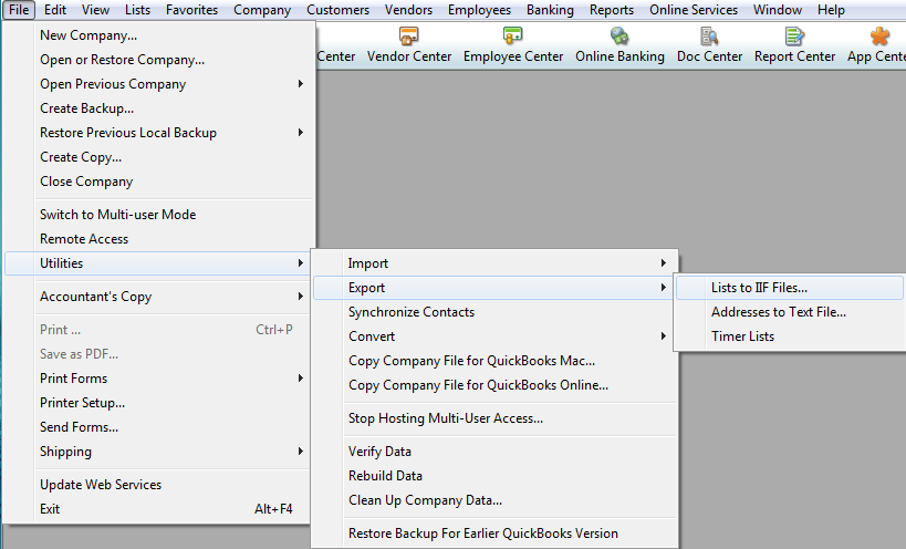 mac quickbooks lost address for vendors